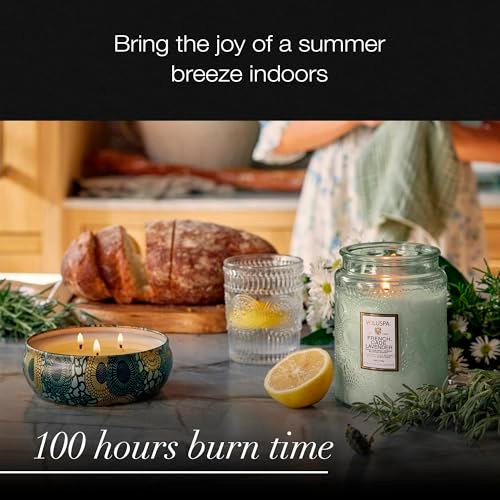 51rOaLDYblL._SL500_.jpg Voluspa French Cade Lavender Candle - 18 oz Coconut Wax Blend, 100-Hour Burn Time, Perfect for Home Decor - Image 5