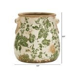 6.5-Inch Tuscan Ceramic Green Scroll Planter – Stylish Indoor/Outdoor Decor. - Image 2