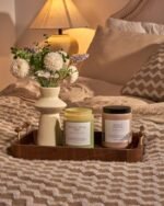 M&SENSE Eucalyptus & Mint Candles: 19.4oz Soy Aromatherapy for 110 Hours of Stress Relief. Perfect for Meditation, Yoga, and Relaxation. - Image 6