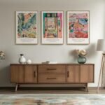 Large Framed Matisse 3-Piece Abstract Canvas Art for Living Room, 24x36 Vintage Prints for Hallway & Home Office - Image 4