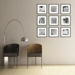 Gallery Perfect 9-Piece Square Photo Frame Set - Easy Wall Gallery Display with Template - Black - Image 2
