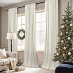 84-Inch 100% Blackout Curtains - 2 Panel Set in Neutral Boho Linen for Bedroom & Living Room, Thermal Insulated Ivory Drapes. - Image 2