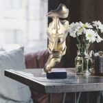 Aboxoo Thinker Statue - Gold Silence is Golden Abstract Art Figurine for Modern Home Decor, Office, and Living Room - Image 8
