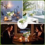 XunYee 10-Piece Mason Jar Centerpiece Set with Flower Vases for Wedding, Bridal Shower, and Engagement Decor (Rose) - Image 5