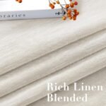 H.VERSAILTEX Natural Linen Sheer Curtains - 84" Flax Linen Blended Panels, 2-Pack, Nickel Grommet, Soft Semi-Sheer Drapes for Living Room - Image 4