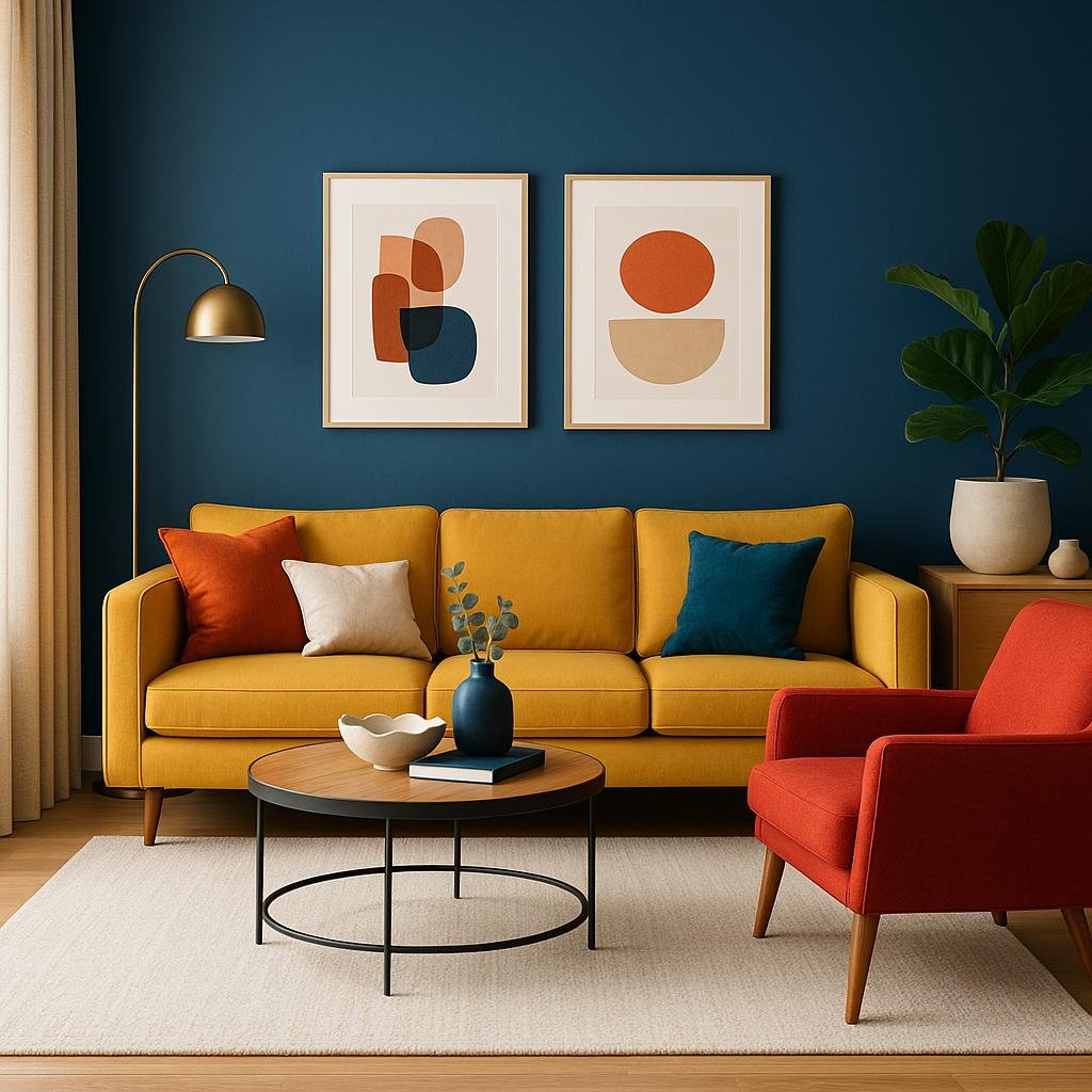 Balancing Bold Hues with Neutrals for a ⁤Harmonious Living Room