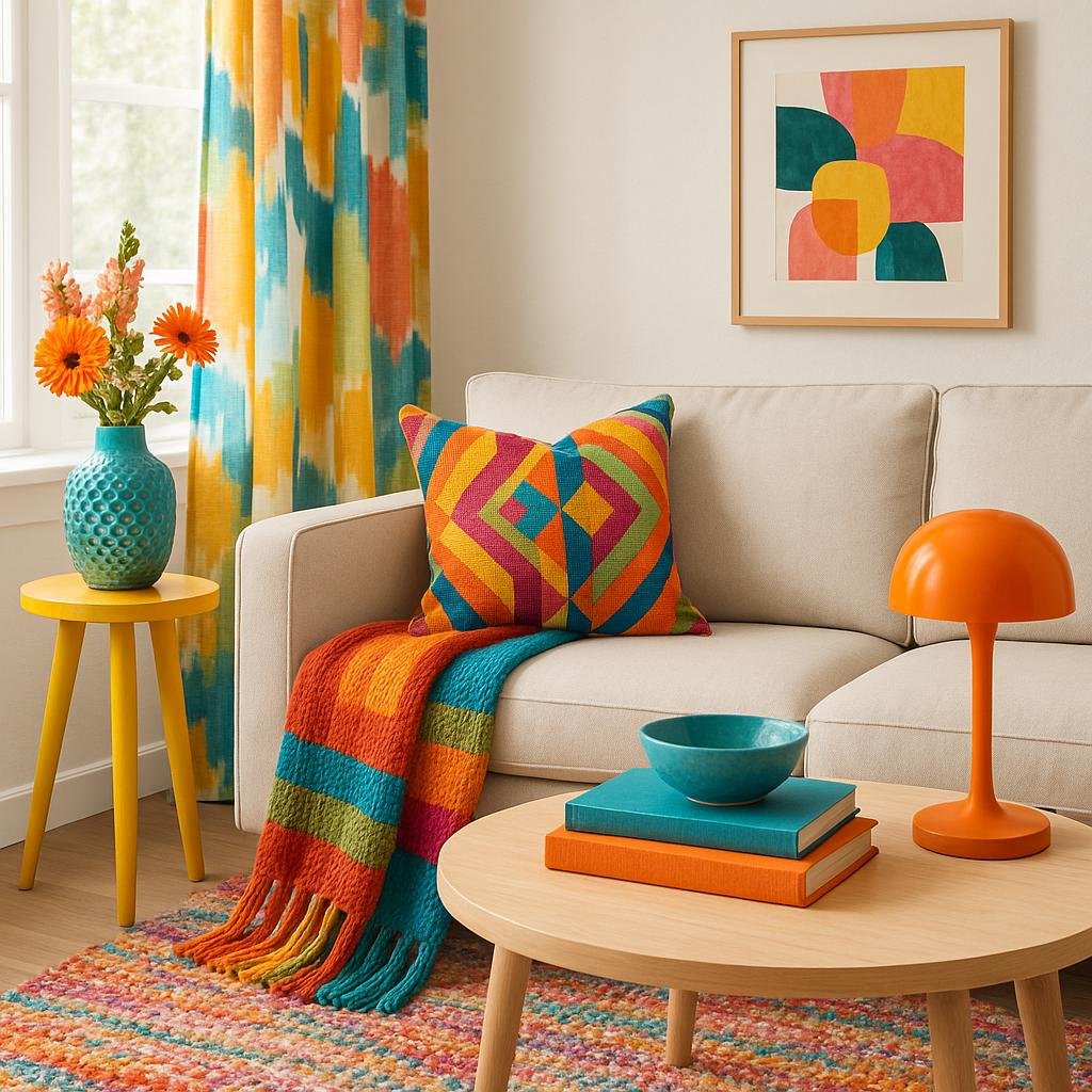 Incorporating Color Through Accessories and Textiles for Easy Updates