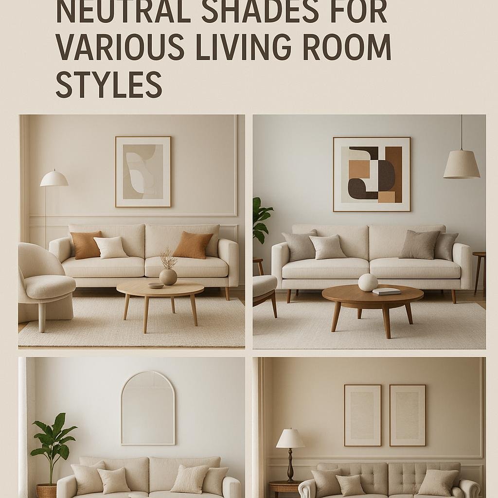 Choosing the Right Neutral shades for Various Living Room Styles
