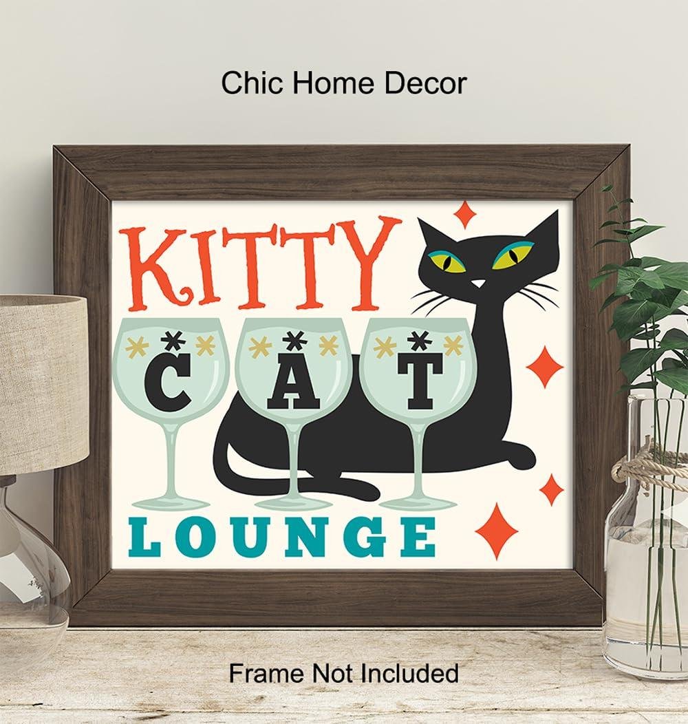 Our Review: Chic Mid-Century Black Cat wall Art That Wows