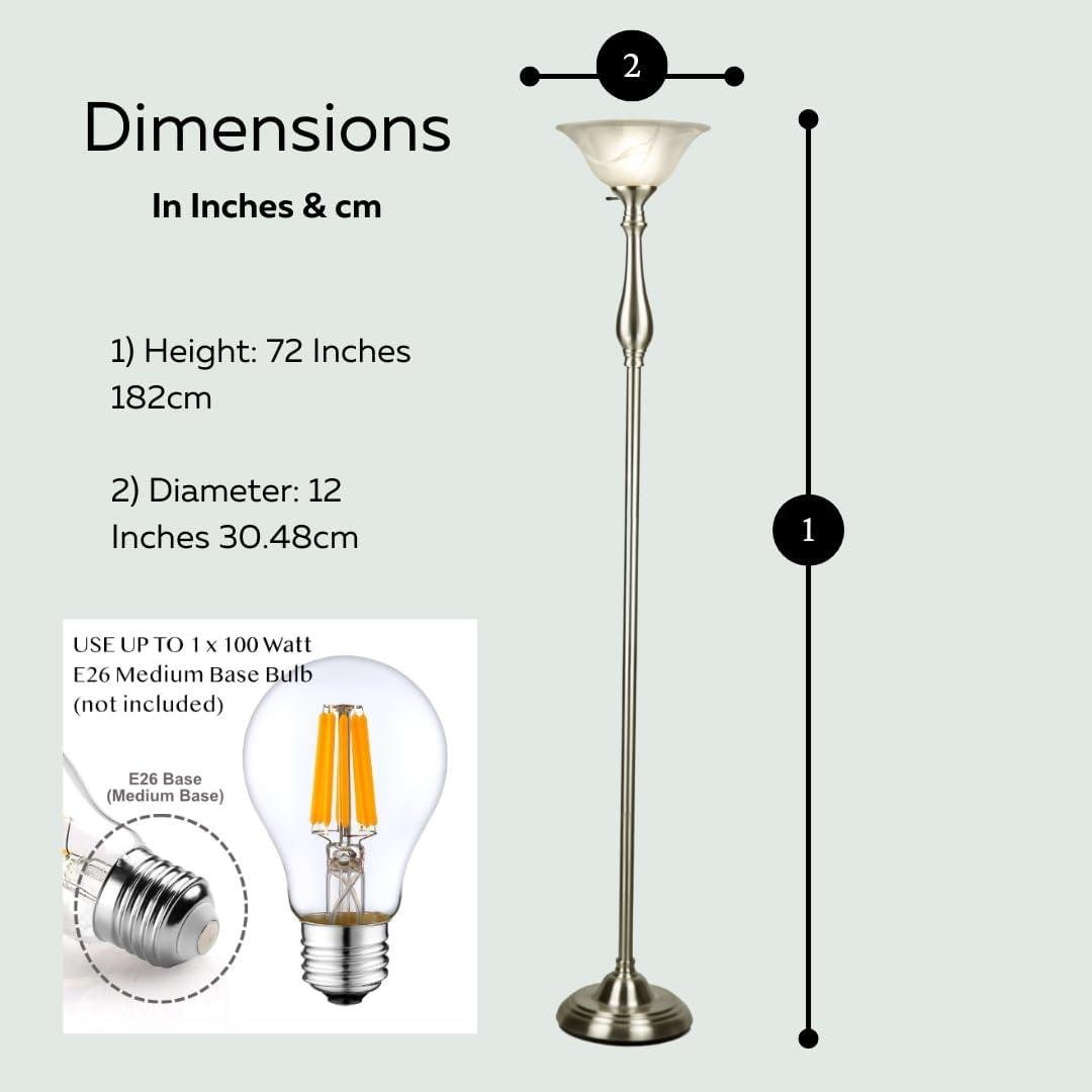 Our Review of the LIGHTACCENTS 72-Inch Brushed Nickel Floor Lamp