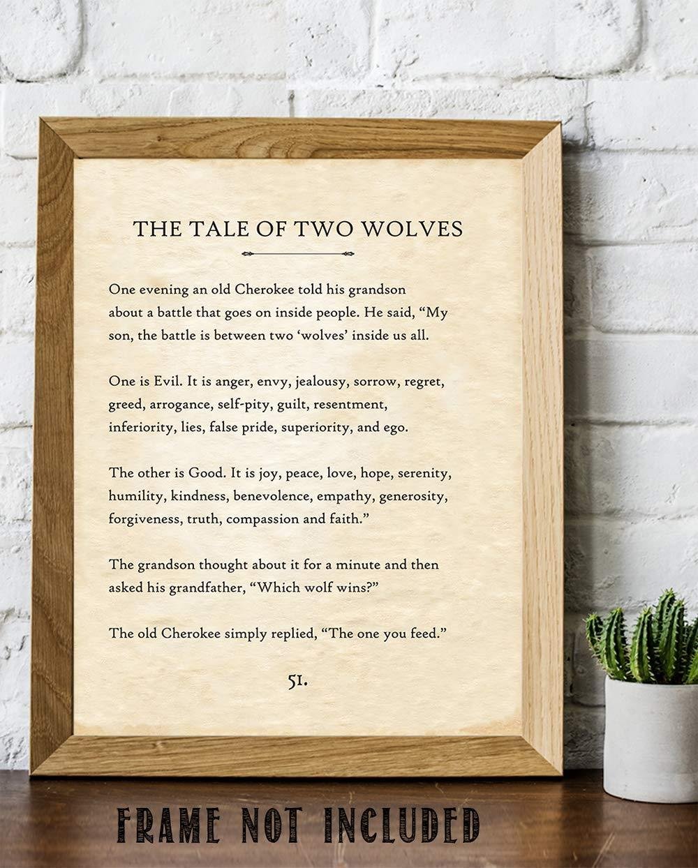 We Review: Two ‍Wolves Cherokee Tale Wall​ Art Print