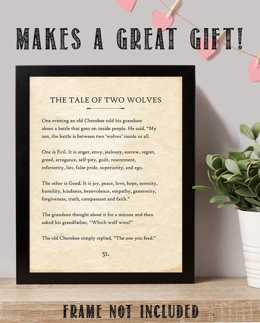 We​ Review: Two Wolves ‍Cherokee Tale Wall ‌Art ⁤Print