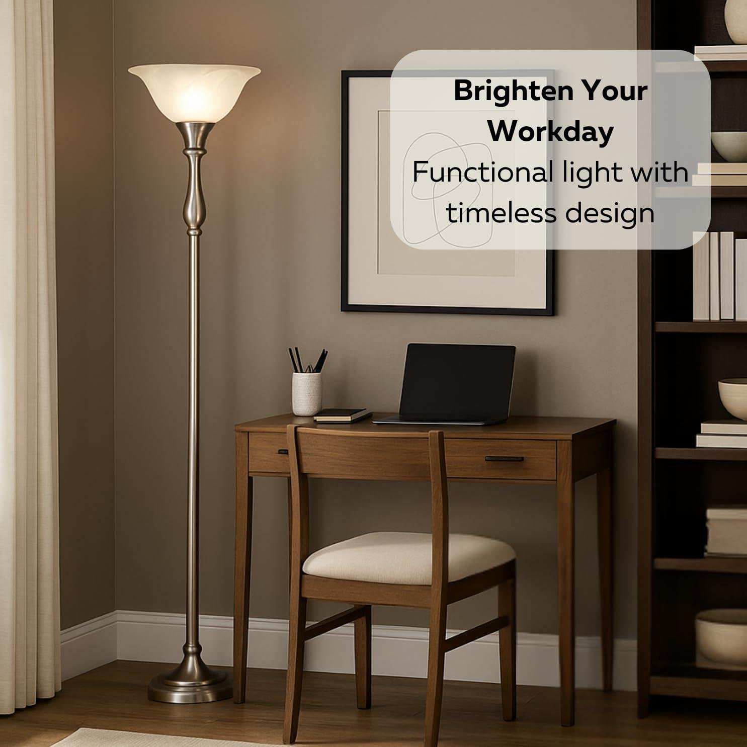 Our Review of the LIGHTACCENTS 72-Inch Brushed Nickel Floor Lamp