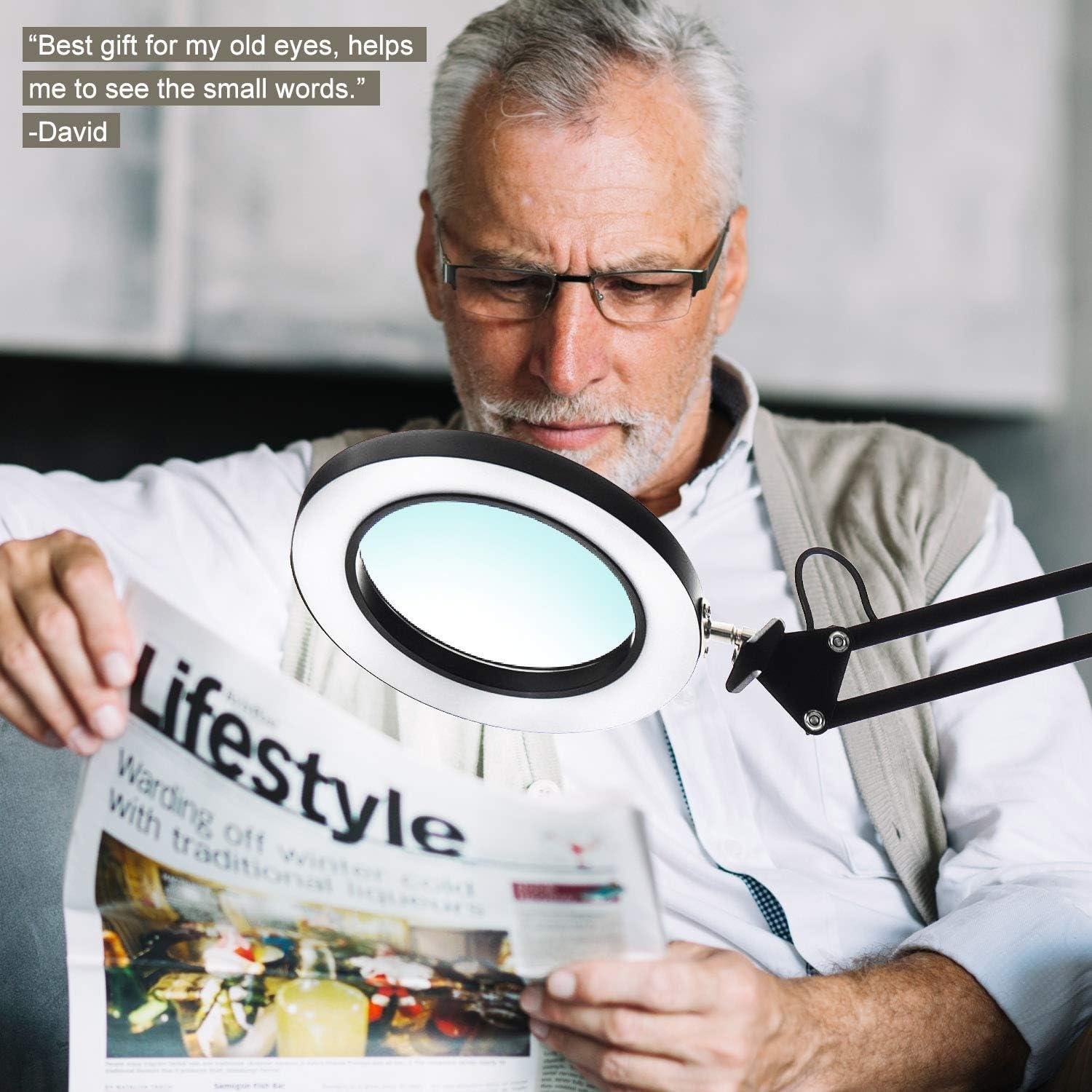 Our Review: Versatile Magnifying Glass Floor Lamp with LED & Dimmer