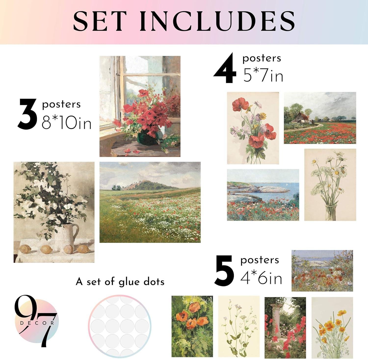 We Explore 97 Decor's Vintage Floral Wall Art Collection