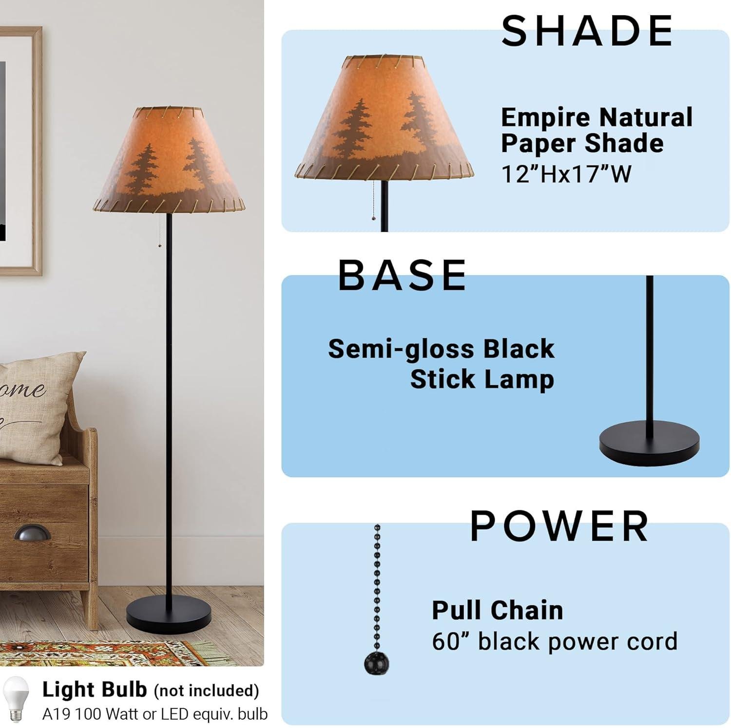 Our Review of the Catalina rustic Cabin Lodge Floor Lamp: Cozy and Charming