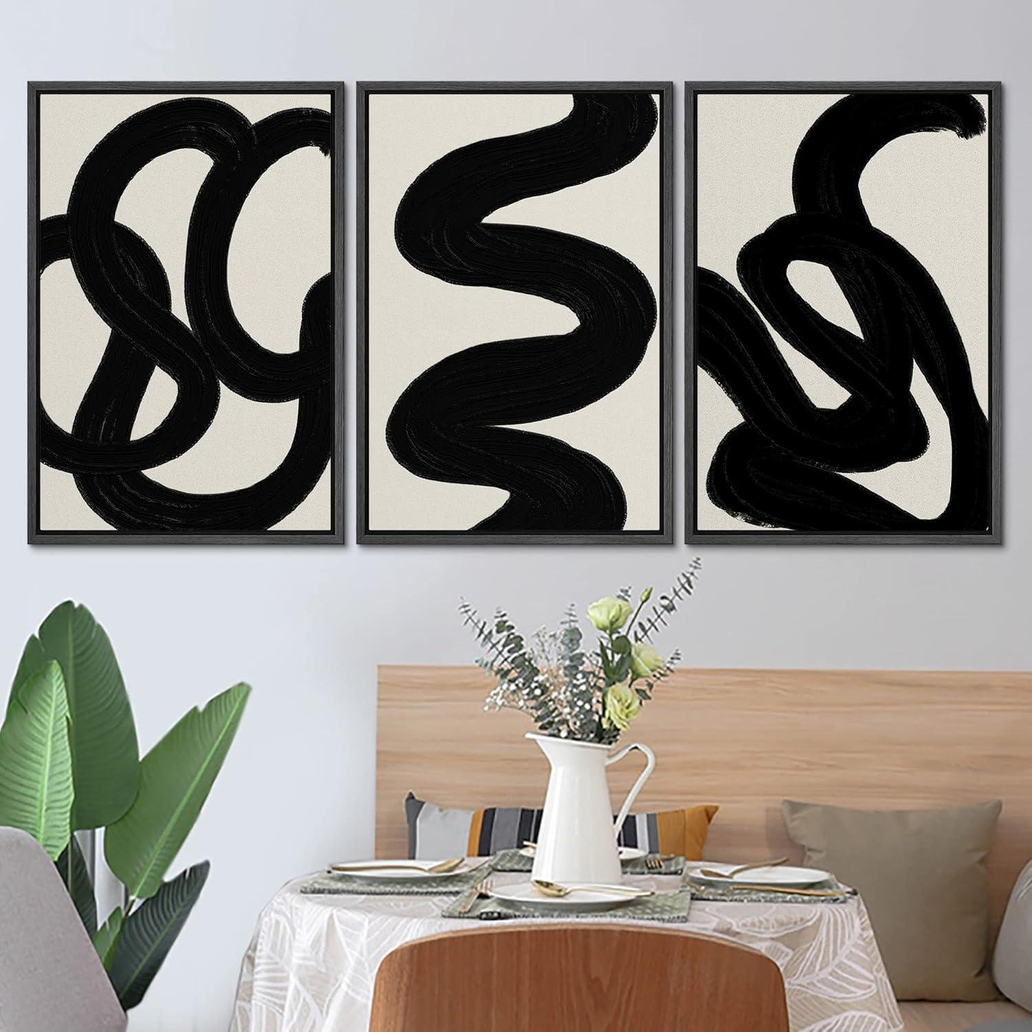 Exploring Elegance: Our Take on SIGNLEADER's Duotone Abstract Canvas Set