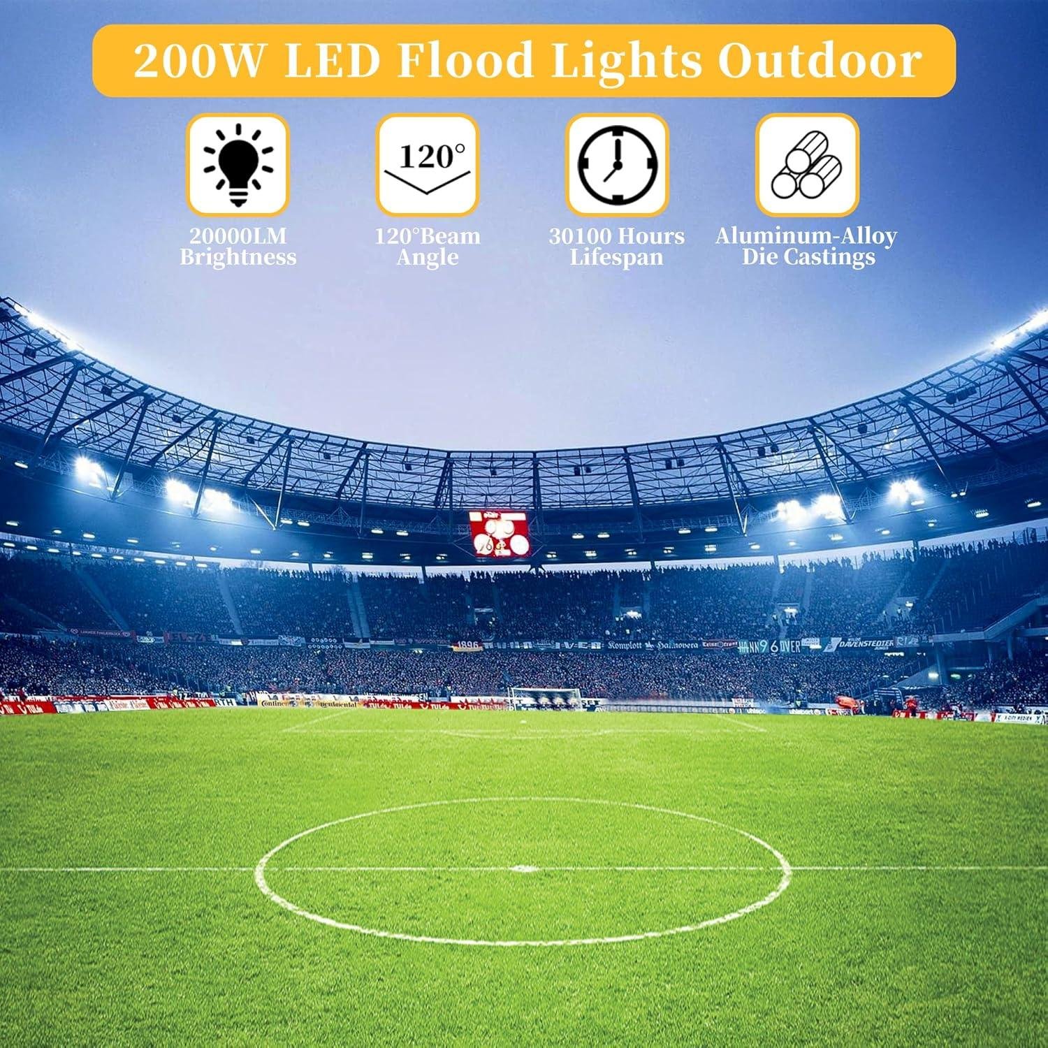 Our Review of ADYENA 200W LED Flood Lights: Bright, Durable & Easy