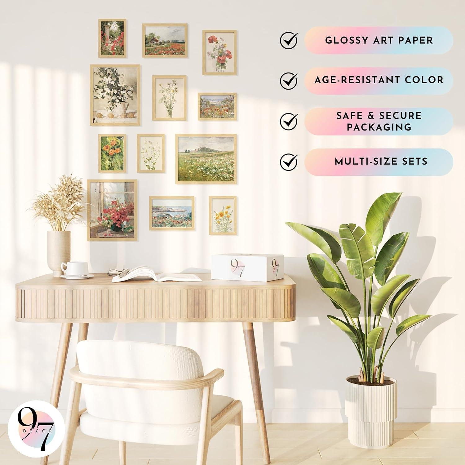 We Explore 97 decor's Vintage Floral Wall Art Collection