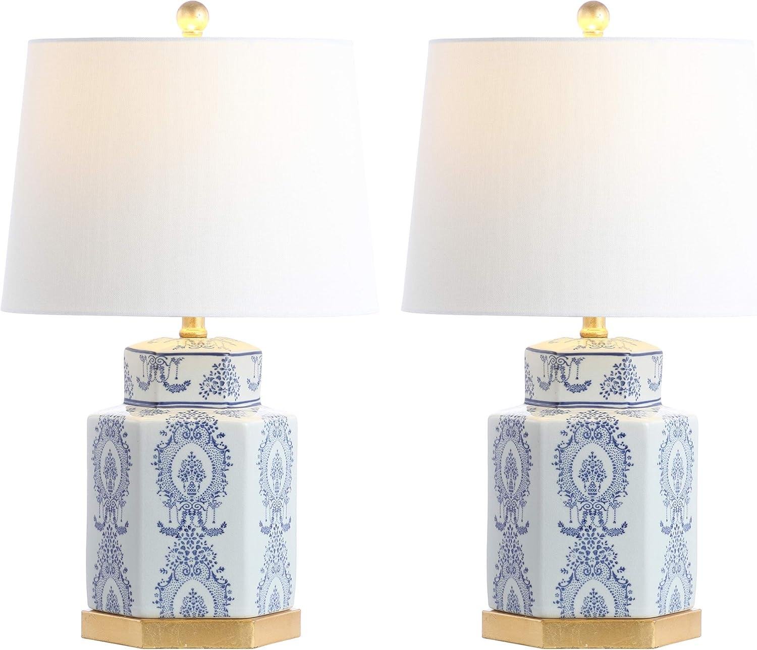 Our‌ Review of the SAFAVIEH Bodin Blue/White Table⁢ Lamp Set