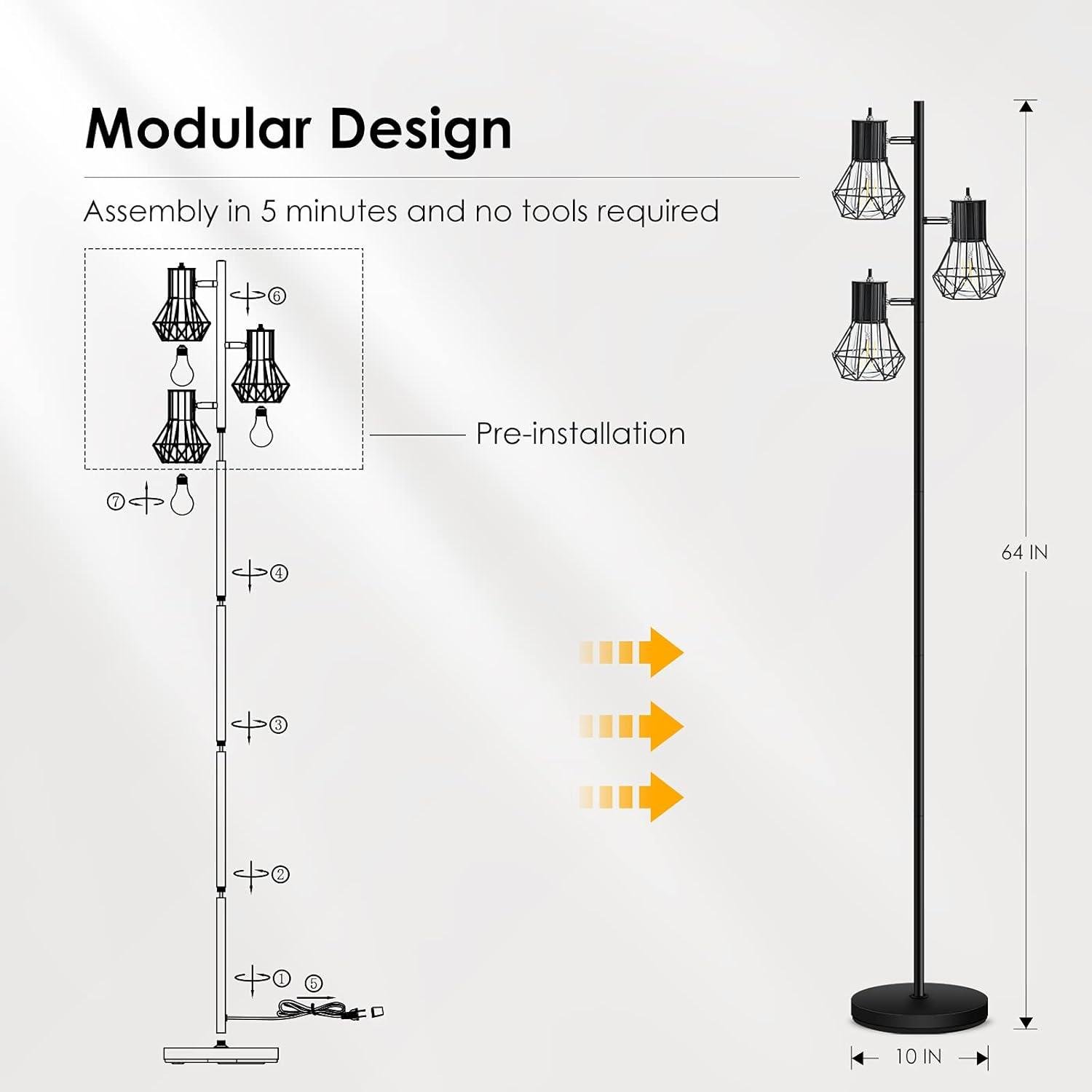 Our Review of the BoostArea Industrial Floor Lamp: Style and Function