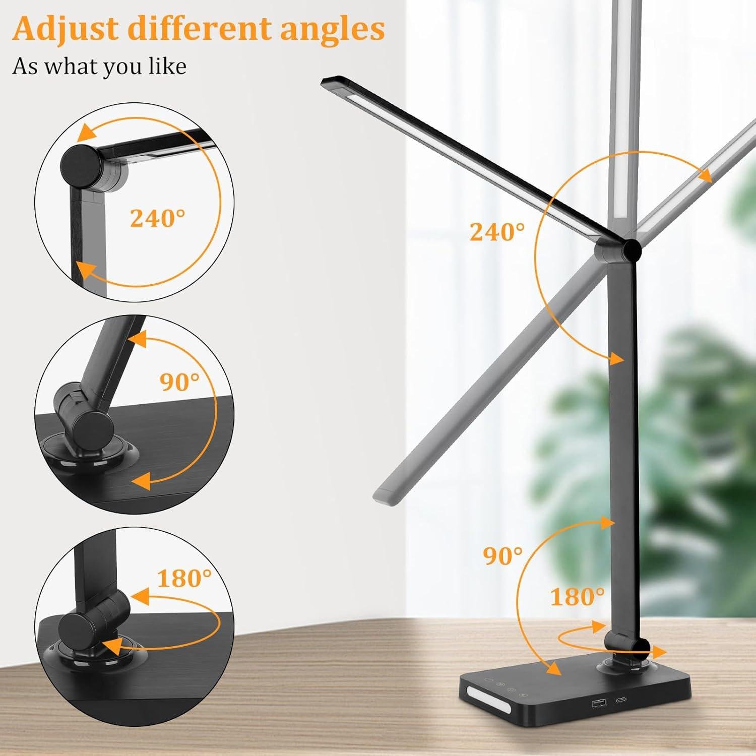 Our Review: Versatile LED Desk Lamp ⁢with‍ USB and Night ‌Light