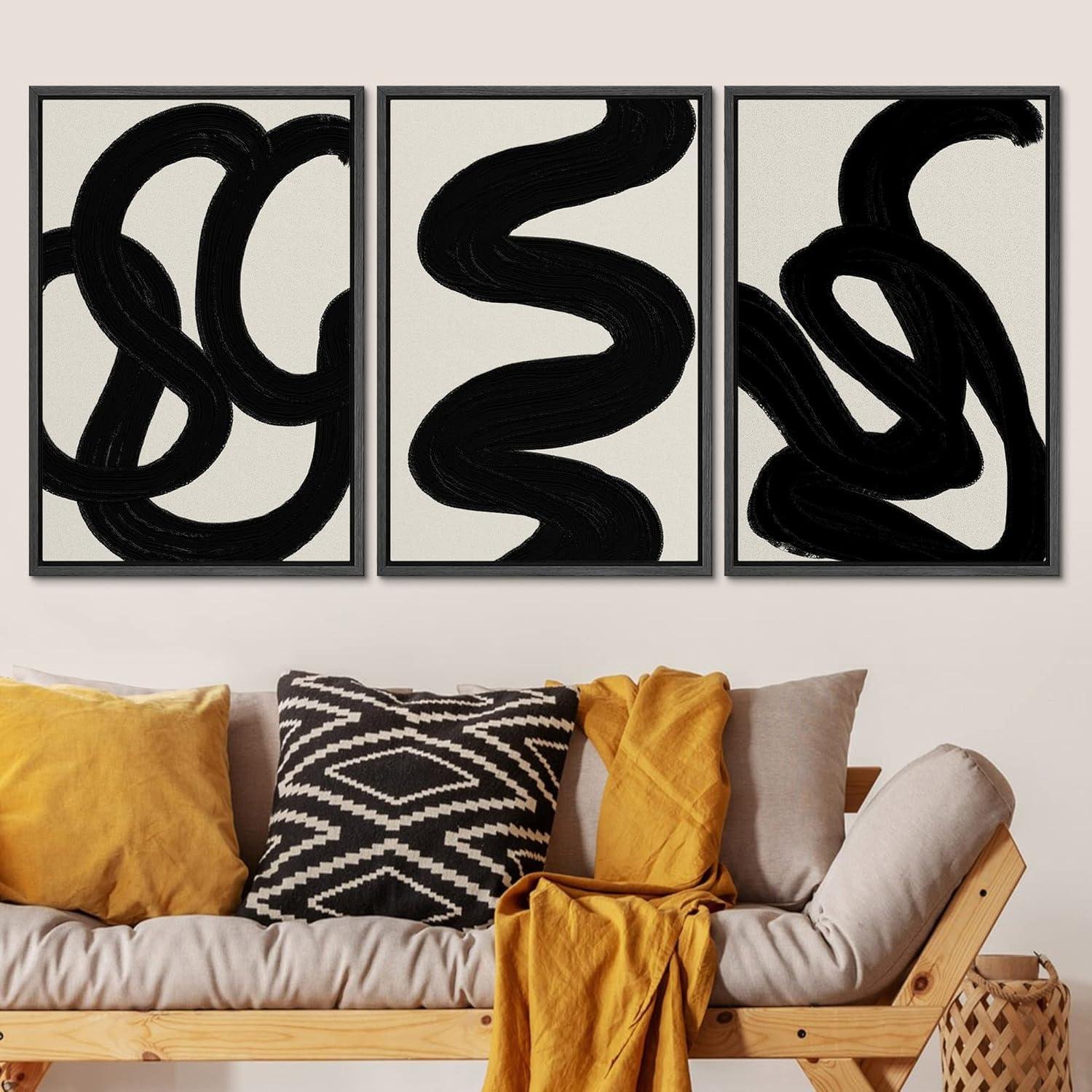 Exploring elegance: Our Take on SIGNLEADER's Duotone Abstract Canvas Set
