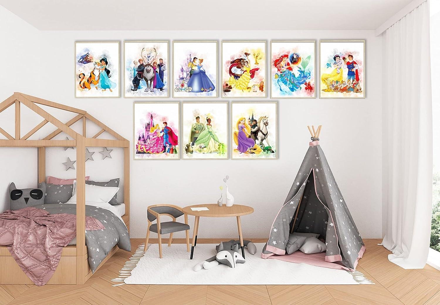 We Review: Enchanting Princess Watercolor Prints for Magical Room Decor