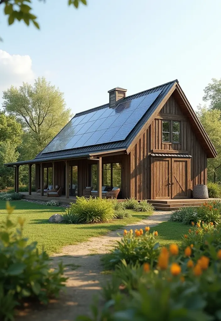 10 Stunning Barndominium Designs That Will Make You Want to Move Right In! - 5. Eco-Friendly Design