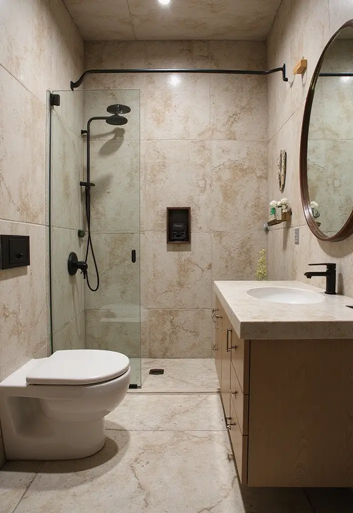 14 Stunning Bathroom Ideas for Small Spaces That’ll Blow Your Mind (Wait Until You See #4!) - 12. Unique Shapes and Lines