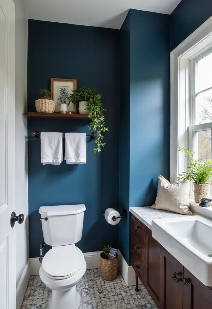 14 Stunning Bathroom Ideas for Small Spaces That’ll Blow Your Mind (Wait Until You See #4!) - 3. Bold Accent Walls