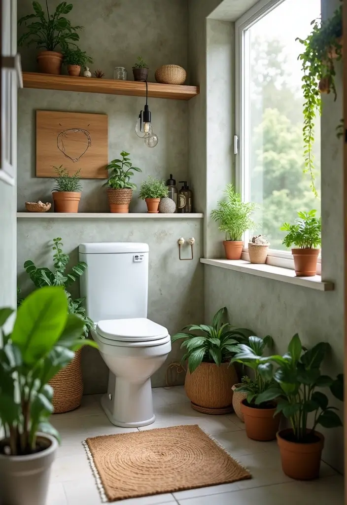 14 Stunning Bathroom Ideas for Small Spaces That’ll Blow Your Mind (Wait Until You See #4!) - 8. Nature-Inspired Decor