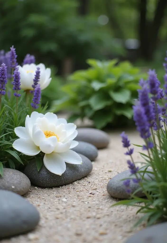 15 Flower Garden Ideas That Will Make Your Neighbors Green with Envy! - 5. Zen Flower Oasis