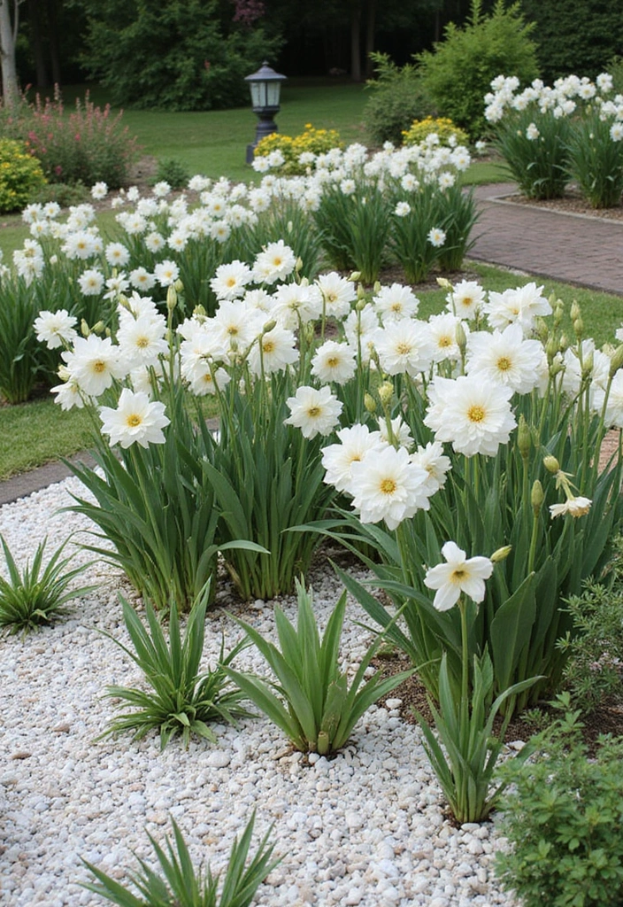 15 Flower Garden Ideas That Will Make Your Neighbors Green with Envy! - 8. Monochromatic Masterpiece