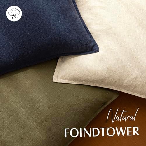 1756589284_51Ag-hueSyL._SL500_.jpg Foindtower Set of 2 Decorative Linen Throw Pillow Covers, 20x20 Inch Boho Neutral Cushions for Home Decor - Image 4