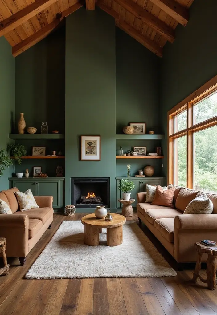 21 Cozy Cabin Living Room Ideas That Will Make You Want to Curl Up with a Blanket! - 4. Earthy Color Palettes