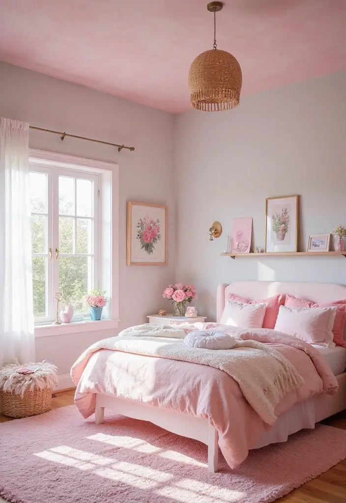 21 Dreamy Bedroom Makeovers You Can Do for Under $100 (You Won't Believe #7!) - 11. Fantasy Pastel