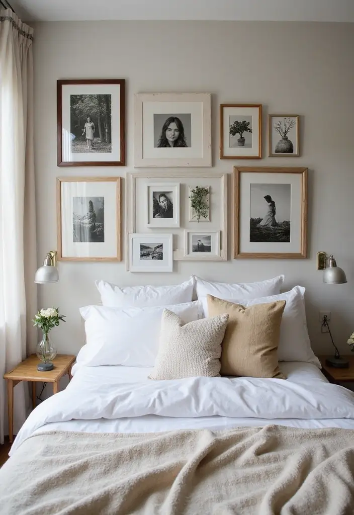 21 Dreamy Bedroom Makeovers You Can Do for Under $100 (You Won't Believe #7!) - 12. The Great Gallery Wall