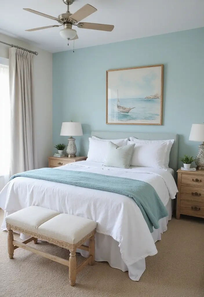 21 Dreamy Bedroom Makeovers You Can Do for Under $100 (You Won't Believe #7!) - 6. Coastal Calm