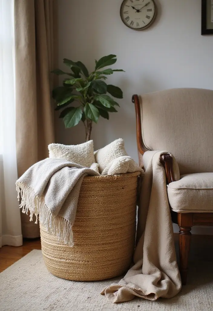 21 Must-Have Farmhouse Style Accessories That Will Transform Your Home! - 18. Natural Fiber Baskets