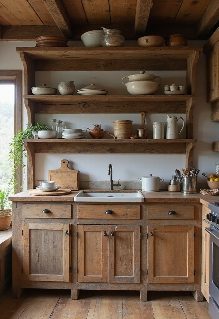 21 Rustic Kitchen Decor Ideas That'll Make You Want to Cook Every Day! - 1. Reclaimed Wood Cabinets