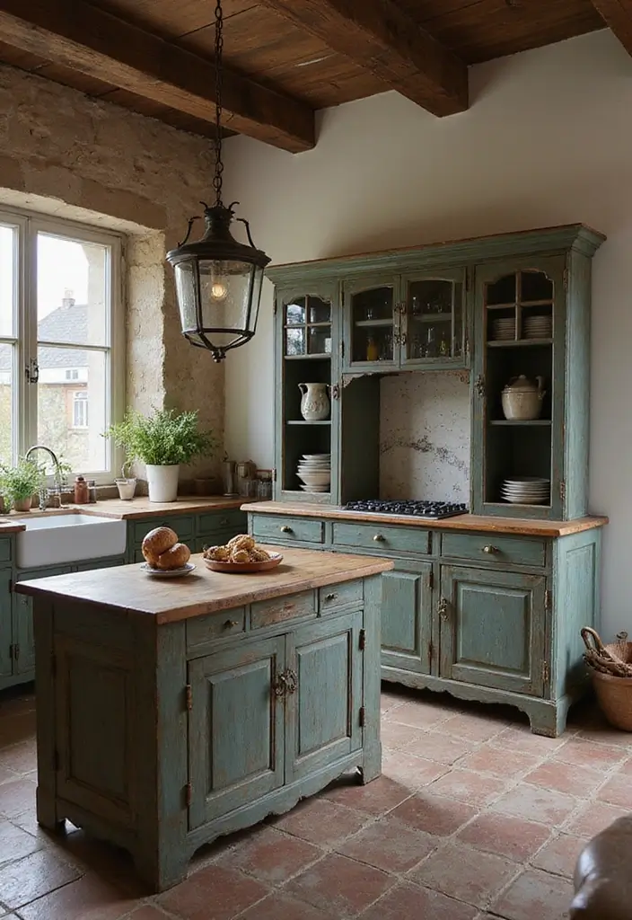 21 Rustic Kitchen Decor Ideas That'll Make You Want to Cook Every Day! - 12. Antique Furniture