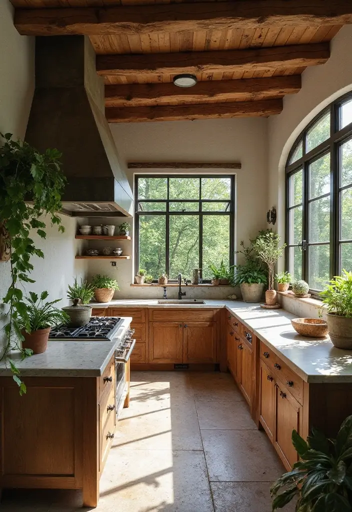 21 Rustic Kitchen Decor Ideas That'll Make You Want to Cook Every Day! - 17. Nature-Inspired Accents