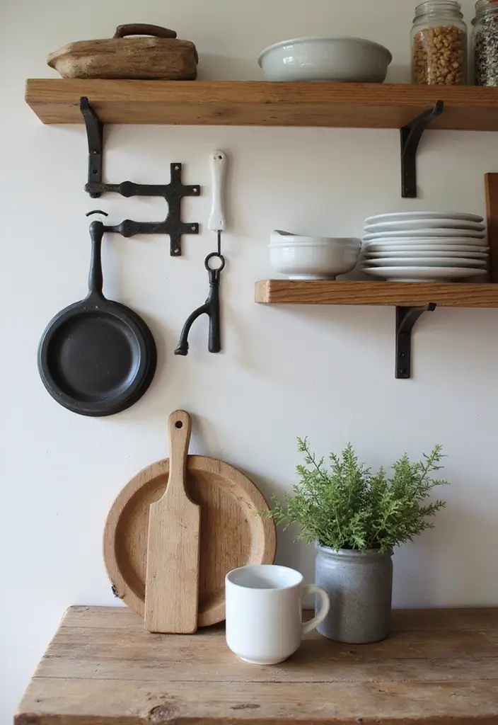 21 Rustic Kitchen Decor Ideas That'll Make You Want to Cook Every Day! - 20. Rustic Wall Hooks