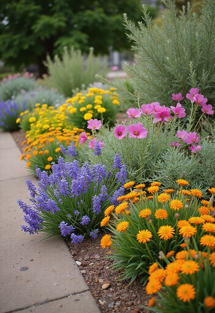 21 Stunning Flower Garden Ideas That Will Make Your Neighbors Envious! - 13. Drought-Tolerant Flower Gardens
