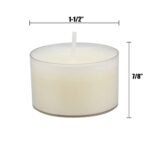 Stonebriar Bulk 96-Pack Unscented Smokeless Tea Light Candles, 8-Hour Burn Time, White - Image 5