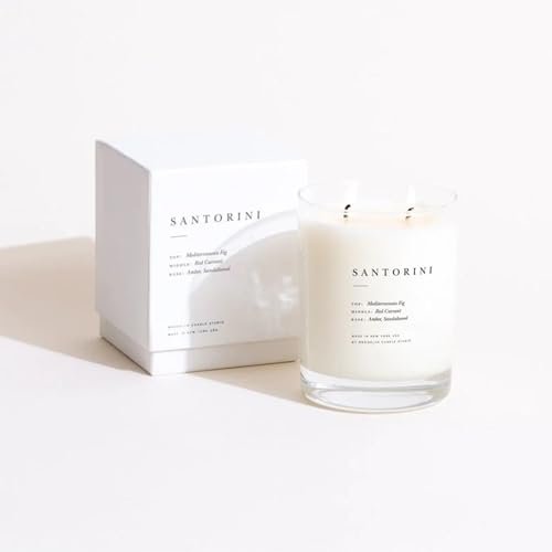 21Uf2-m-cDL._SL500_.jpg Brooklyn Candle Studio Santorini 2-Wick Candle - Vegan Soy, Hand-Poured, 70-Hour Burn, 13oz Luxury Scent. - Image 2