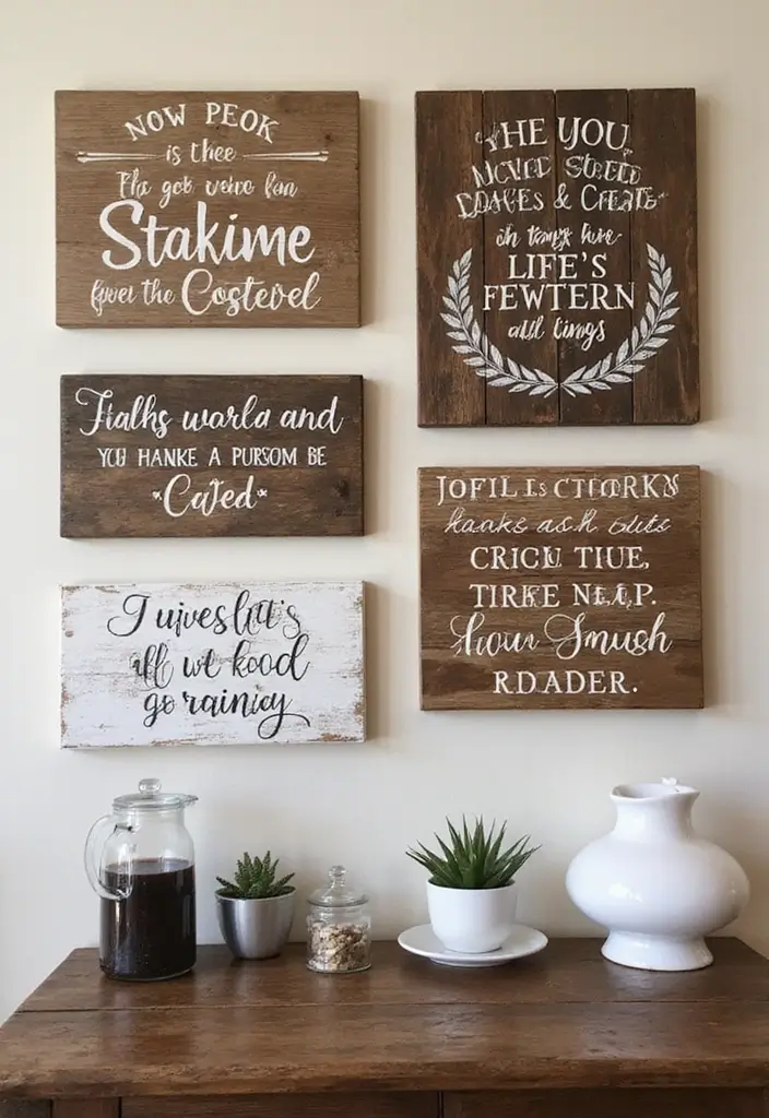 25 Stunning DIY Home Decor Projects That Look Like a Million Bucks (But Cost Pennies!) - 12. Decorative Wooden Signs