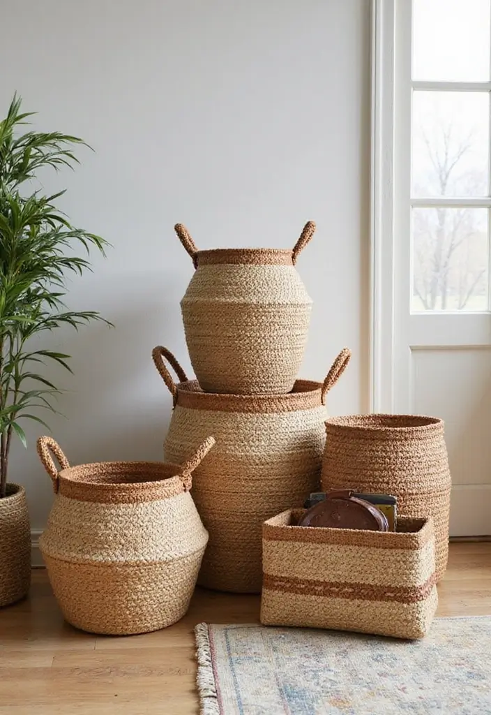 25 Stunning DIY Home Decor Projects That Look Like a Million Bucks (But Cost Pennies!) - 18. Stylish Baskets for Storage