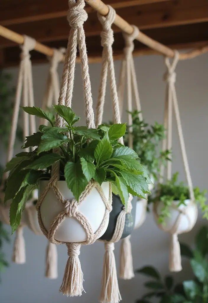 25 Stunning DIY Home Decor Projects That Look Like a Million Bucks (But Cost Pennies!) - 2. DIY Macrame Plant Hangers